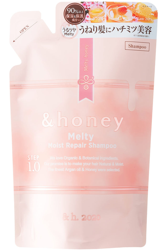 Honey Melty Moist Repair Shampoo Refill 350Ml - Japan - Swell Care Adjusts Swells & Habits