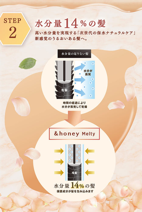 Honey Melty Moist Repair Shampoo Refill 350Ml - Japan - Swell Care Adjusts Swells & Habits