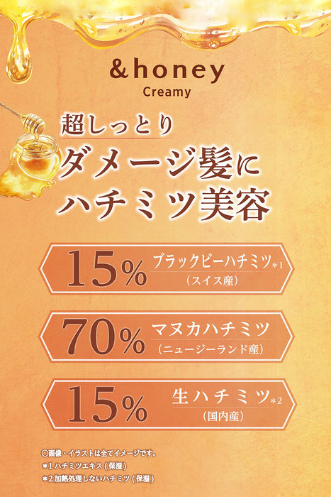 Honey Creamy Hair Treatment Refill 350G | Japan | Rich Honey Beauty For Damaged Hair