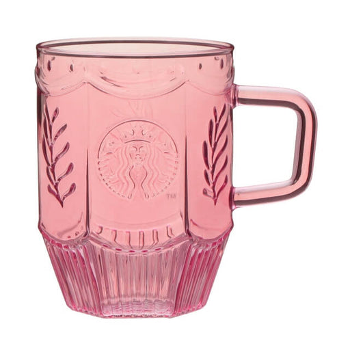 Anniversary 2022 heat resistant glass mug pink 414ml - Japanese Starbucks