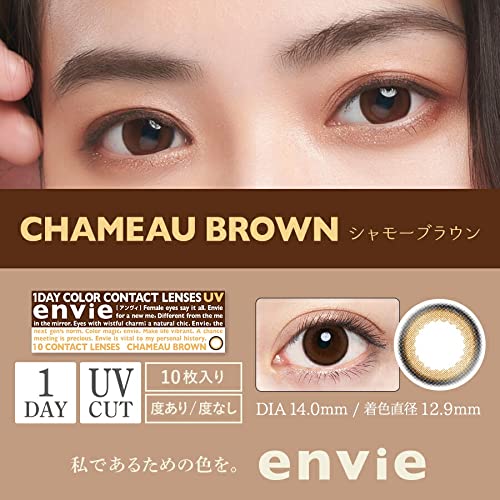Ambi Envie 1Day Chamois Brown -6.00 10Pcs Japan - 1 Box