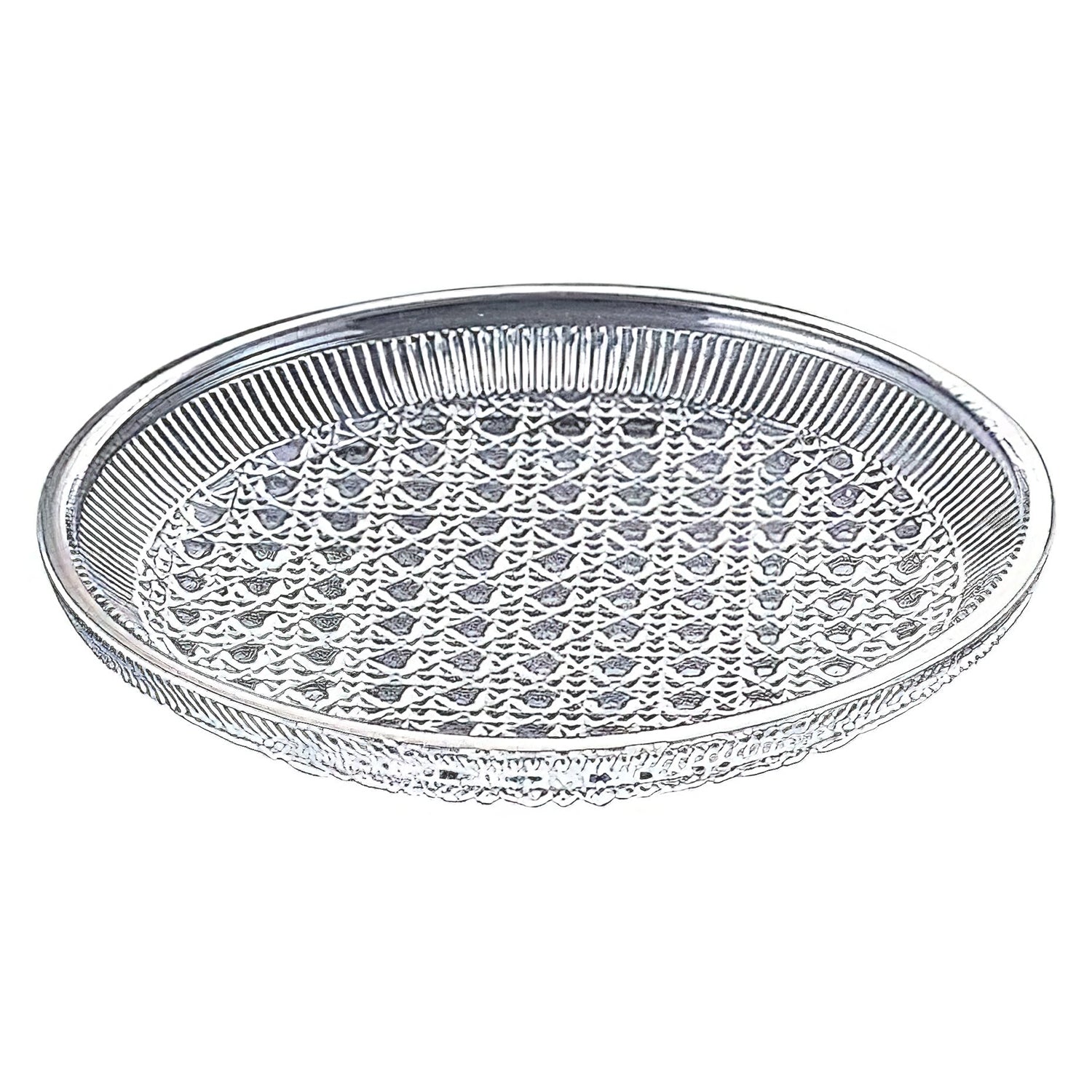 Aoyama Glass Plate Cage Pattern Platinum | Japan | Default Title