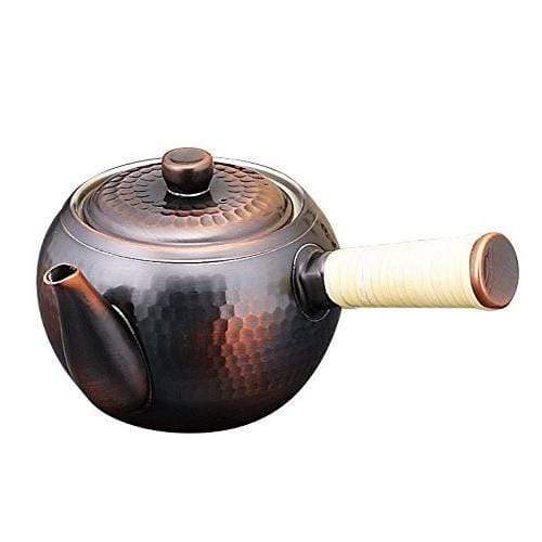 Asahi Japan Copper Kyusu Teapot W/ Filter 345Ml Horizontal Rattan Handle