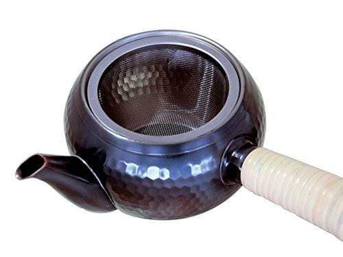 Asahi Japan Copper Kyusu Teapot W/ Filter 345Ml Horizontal Rattan Handle