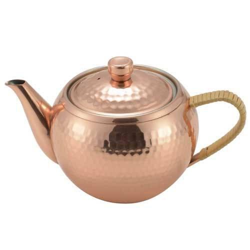 Asahi Japan Copper Kyusu Teapot W/ Filter 345Ml Rattan Handle