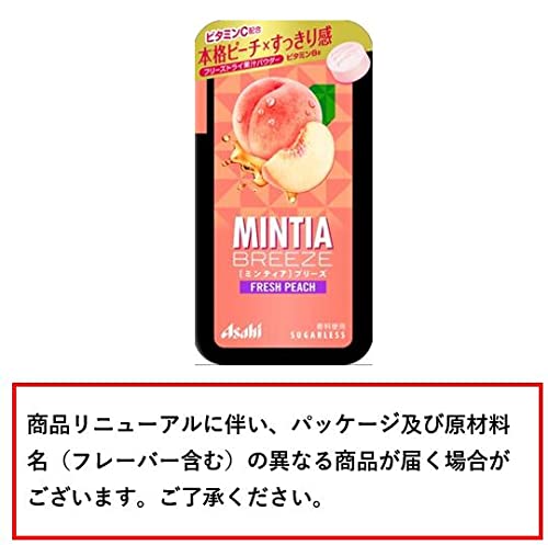 Asahi Group Food Mintia Breeze Fresh Peach 30 Tablets Japan 8 Pack