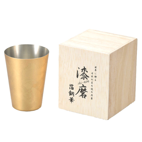 Asahi Shi-Moa Kanazawa Gold Leaf Copper Tumbler 350Ml (Gift-Boxed)
