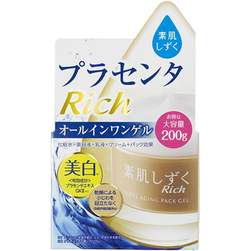 Asahi Suhada Shizuku Placenta Total Aging Care Pack All-In-One Rich Gel 200g