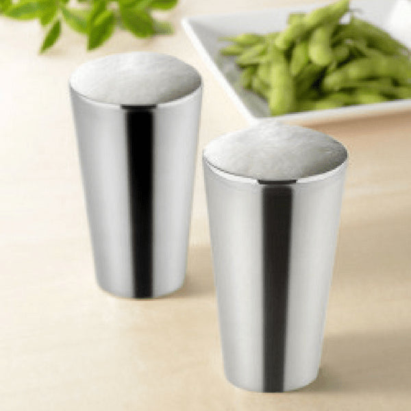 Asahi Stainless Steel Double-Wall Cooler Glass 270Ml