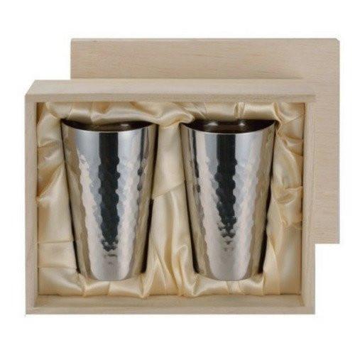 Asahi Japan Titanium Double-Wall Insulated Glasses 240Ml (2-Pack) Gift-Boxed