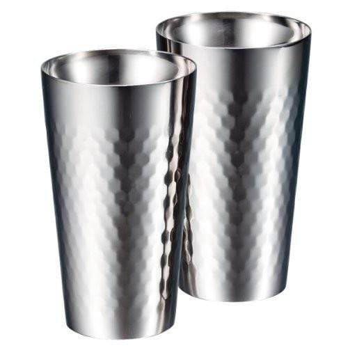 Asahi Japan Titanium Double-Wall Insulated Glasses 240Ml (2-Pack) Gift-Boxed