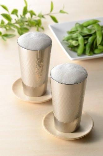 Asahi Japan Titanium Double-Wall Insulated Glasses 240Ml (2-Pack) Gift-Boxed