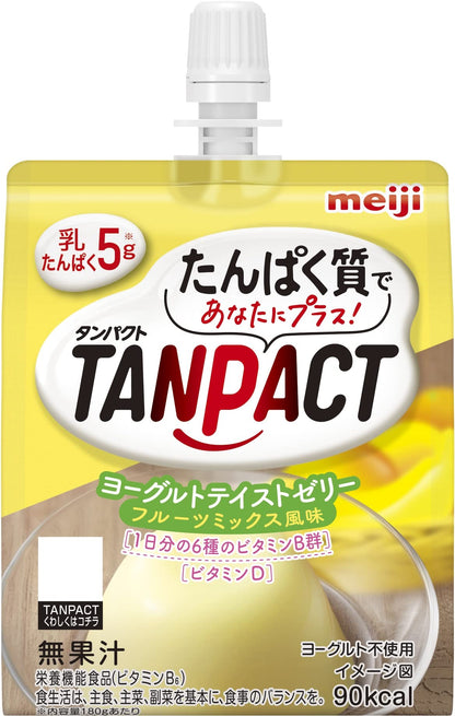 Meiji Protein Tanpact Jelly Fruit Mix Flavor 180G X 6 Pieces - Ball Sales - Japan