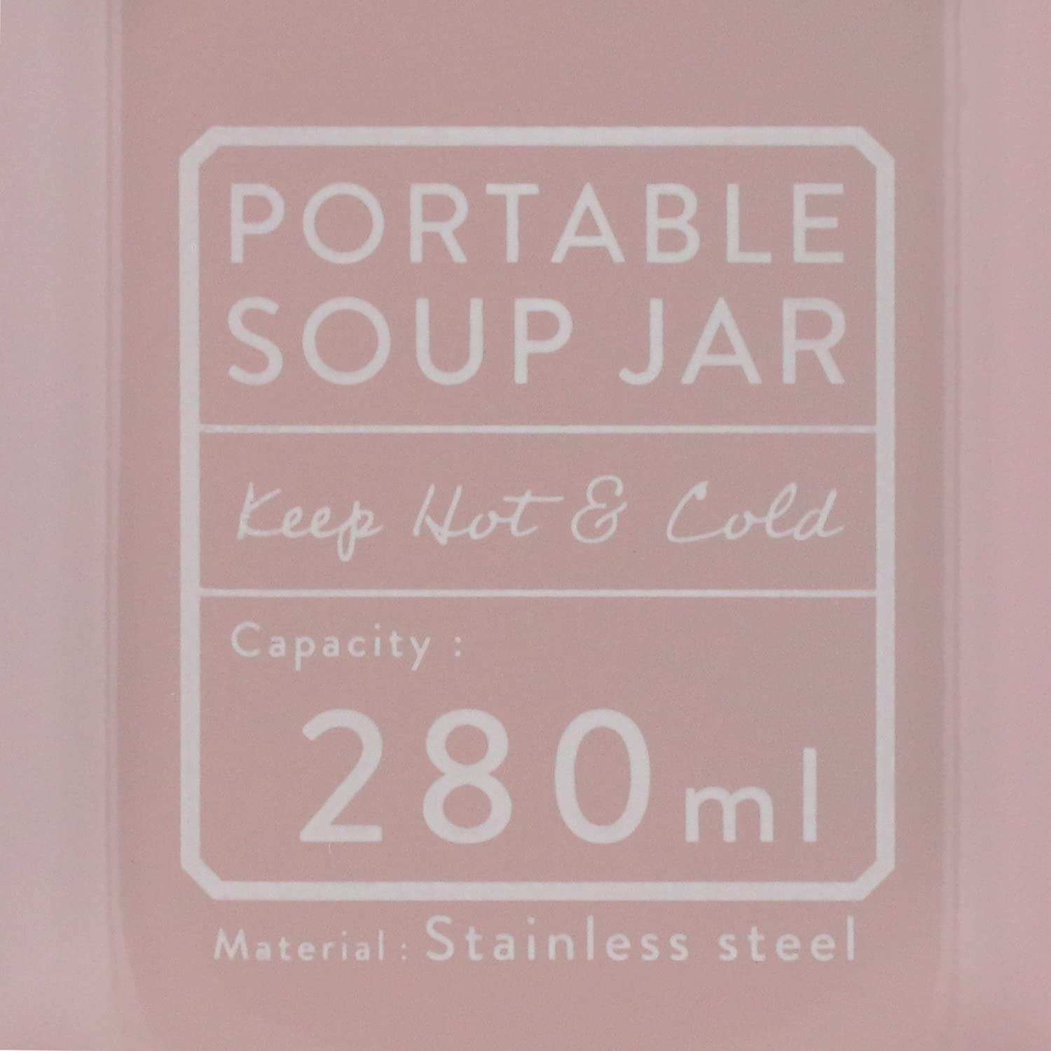 Bestco Lunch Jar Thermal Insulation 280Ml Warm Pink Octogone Nd-8235 Japan