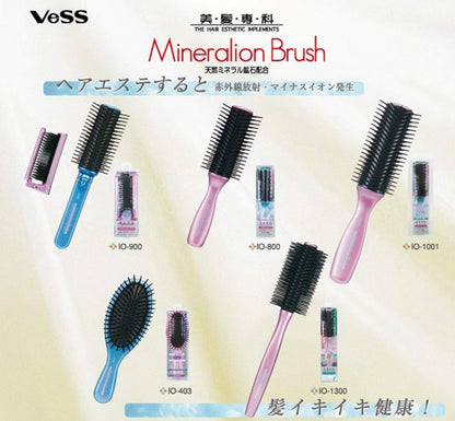 Beth Poly Hair Brush Blue - Mineral Ion From Japan
