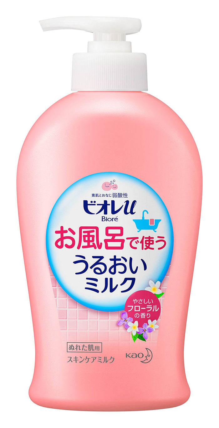 Biore U Moisturizing Milk Floral Bathing 300Ml Japan (1)