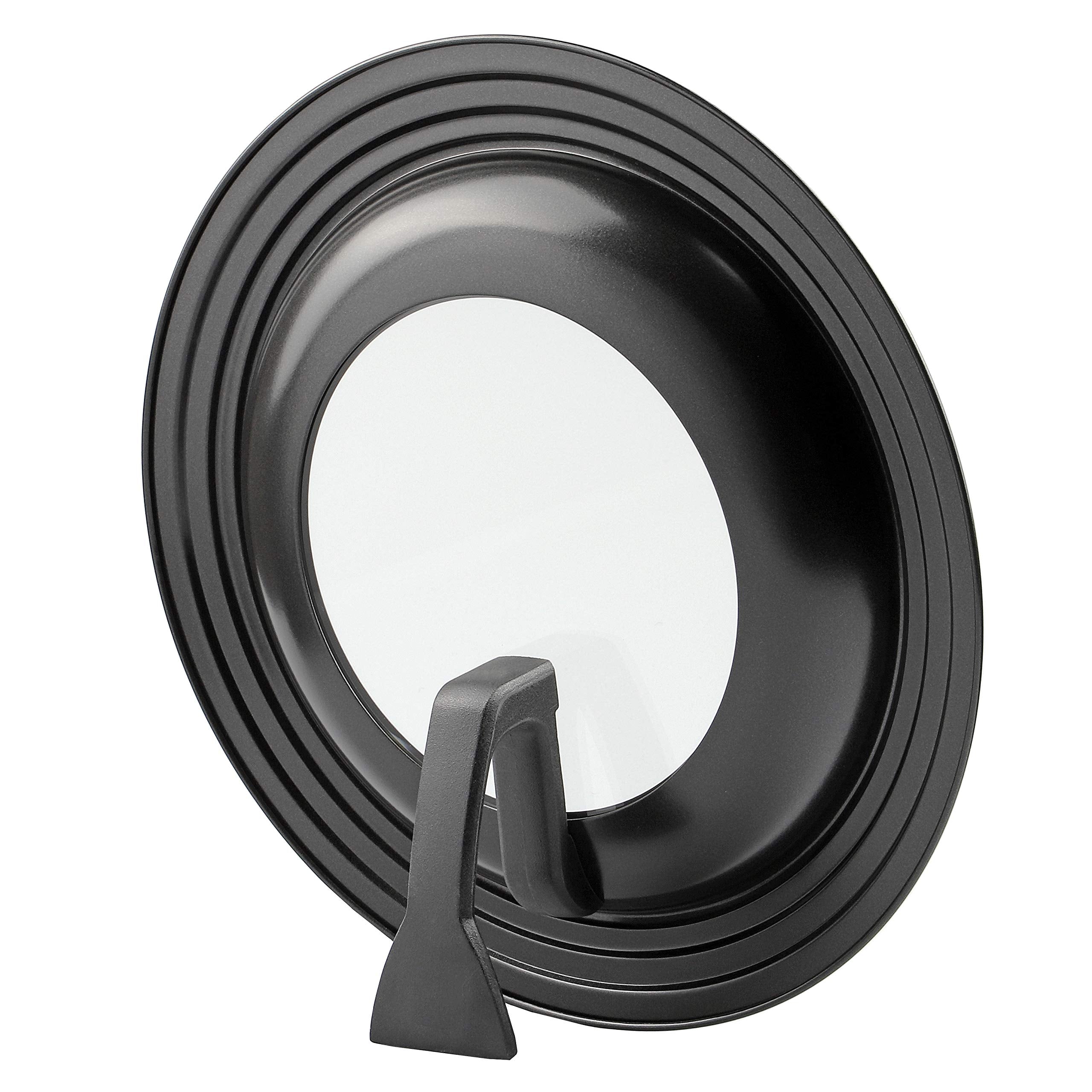 Pearl Metal Kinzoku Lid 24-28Cm Window Stand Type Black Frying Pan Cover Japan Az-5011