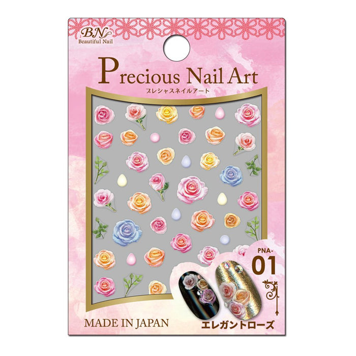 Ben Japan Nail Seal Precious Nail Art Pna-01 Elegant Rose