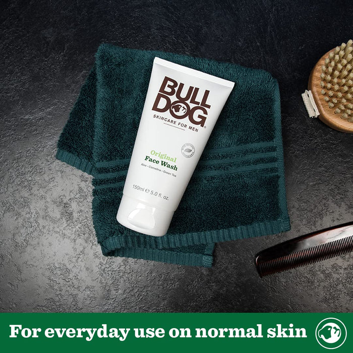 Bulldog Original Face Wash Aloe/Camelina/Green Tea Containing 150ml - Japanese Men's Facial Cleanser