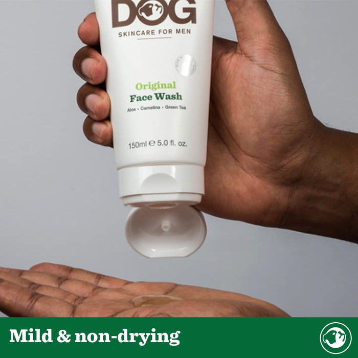 Bulldog Original Face Wash Aloe/Camelina/Green Tea Containing 150ml - Japanese Men's Facial Cleanser