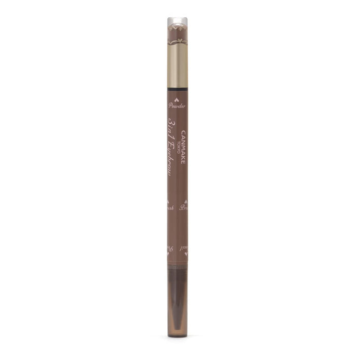 Canmake 3in1 Eyebrow Pencil in Ash Brown 0.57g Single Unit