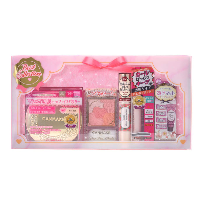 Canmake Best Collection 4: Rouge Balm Marshmallow Powder Lash Curler Fleur Cheeks Matte Eyes Set
