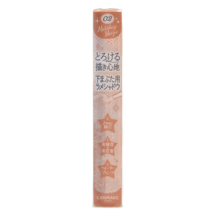 Canmake Creamy Touch Pearl 02 Holiday Beige Creamy Touch Liner 亮片泪袋亮片眼线液 防水