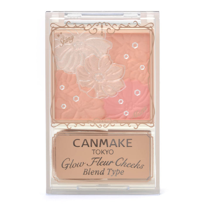 Canmake Glow Fleur Cheeks 混合类型 B01 棉珊瑚 - 日本透明腮红 - 哑光腮红