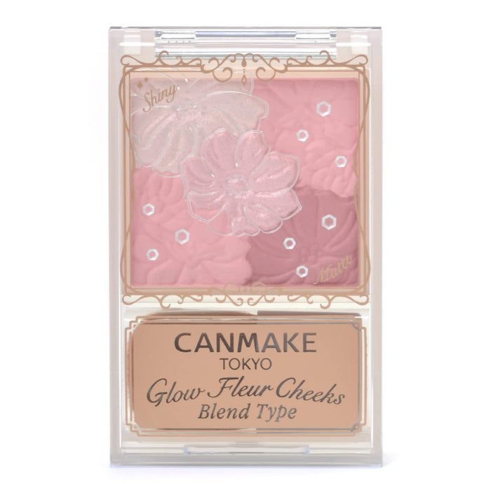 Canmake Glow Fleur Cheeks Blend Type B02 Rose Ballerina - Japanese Gloss Blush - Matte Blush Brand