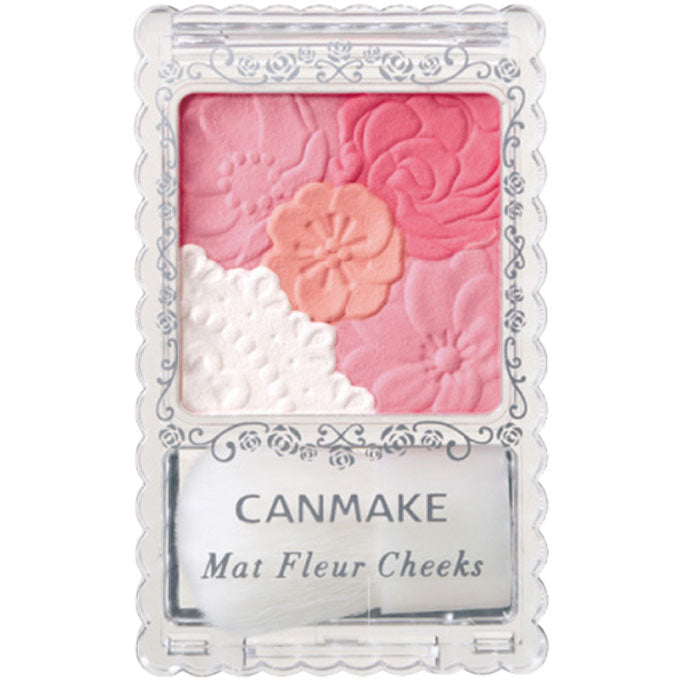 Canmake Mat Fleur Cheeks Blush Palette With Soft Brush Applicator (6g)