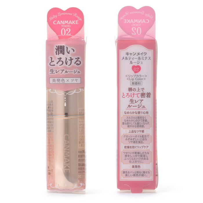 Canmake Melty Luminous Rouge 02 Pinky Red - 3.8G Lip Color