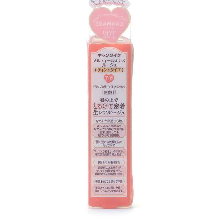 Canmake Melty Luminous Rouge T02 Rosé Milk Tea Lipstick 3.8G (X 1)