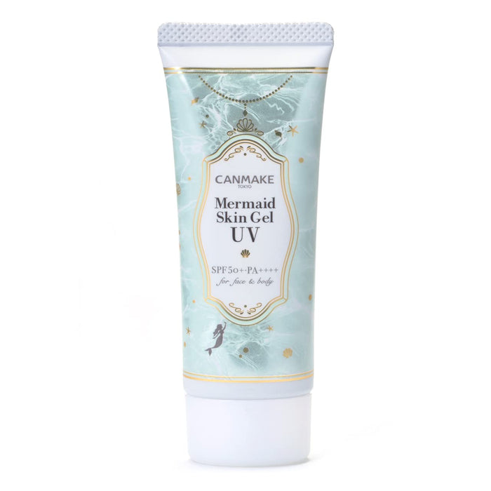 Canmake Mermaid Skin Gel Uv SPF50+/PA++++ C01 Cica Mint - Japanese Makeup Base - Sunscreen Brands