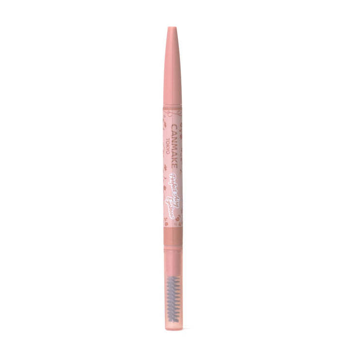 Canmake Perfect Airy Eyebrow 04 in Milk Tea Brown with Brush Oval Core 1 Piece