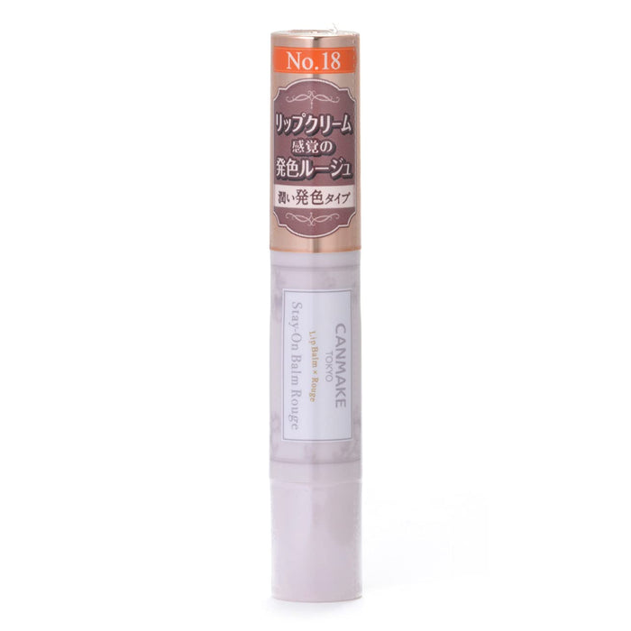 Canmake Stay-On Balm Rouge Lipstick Brownish Mandarin 18 Single 2.8G