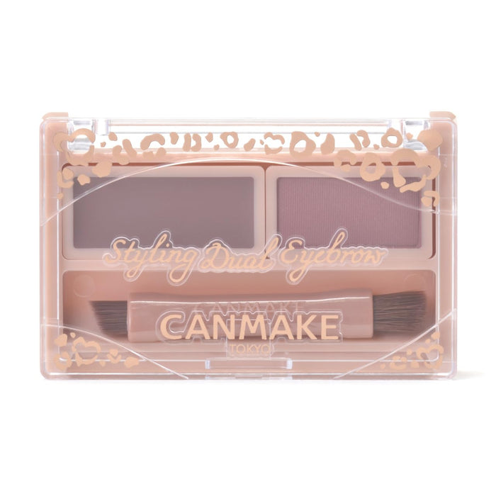 Canmake Styling Dual Eyebrow 04 Cloudy Mauve Wax and Powder Base for Soft 3D Brows