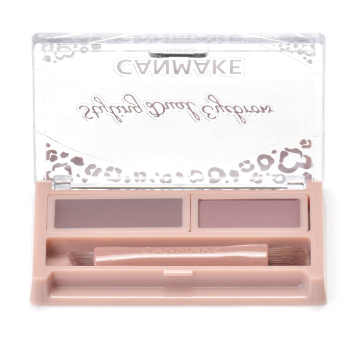 Canmake Styling Dual Eyebrow 04 Cloudy Mauve Wax and Powder Base for Soft 3D Brows