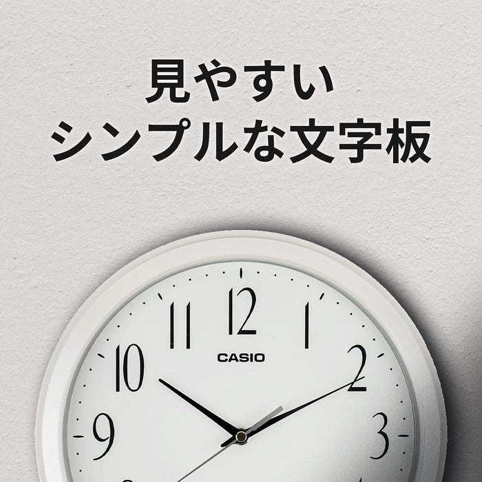 卡西欧挂钟电波白色 26.8 厘米模拟夜间停止日本 Iq-1060J-7Jf