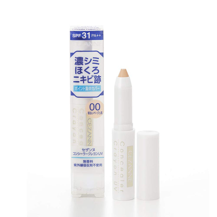 Cezanne Bright Beige Concealer Crayon UV 00 1.8g - Flawless Skin Coverage