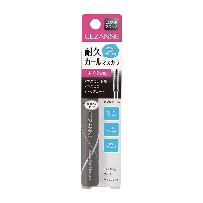 Cezanne Durable Curl Mascara 01 Black - 5.0G Long Fiber Double Comb Smudge-Resistant