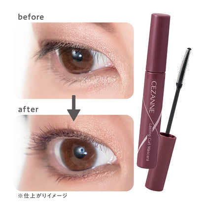 Cezanne Double Comb Color Mascara - Durable Smudge-Resistant Long Fiber 03 Mauve 5.0G