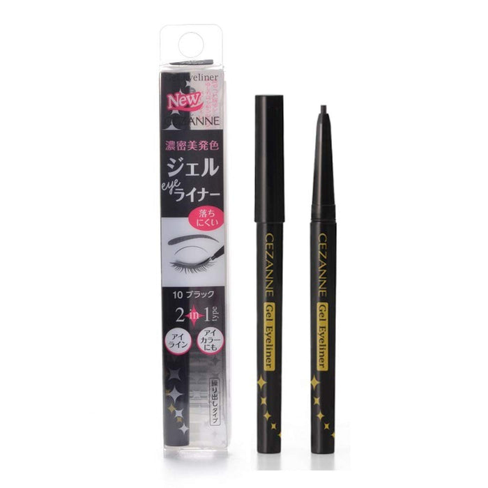 Cezanne Gel Eyeliner in 10 Black 0.1G 鈥 Long-lasting Eye Makeup