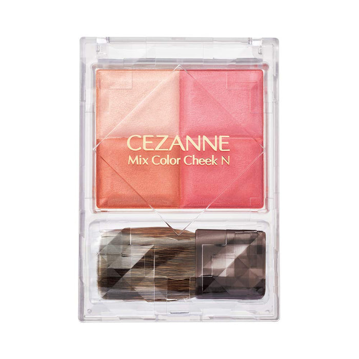 Cezanne Pure Coral 7.1g Multi-Color Gradation Cheek Powder with Brush