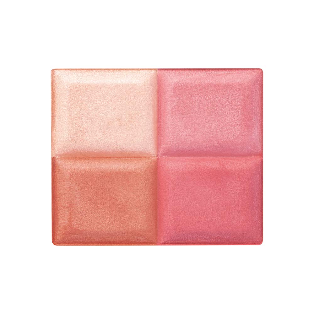 Cezanne Pure Coral 7.1g Multi-Color Gradation Cheek Powder with Brush