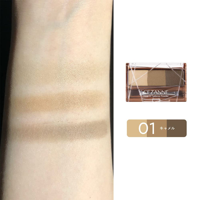 Cezanne 3G Eyebrow & Nose Powder in 01 Camel - Dual Use Product