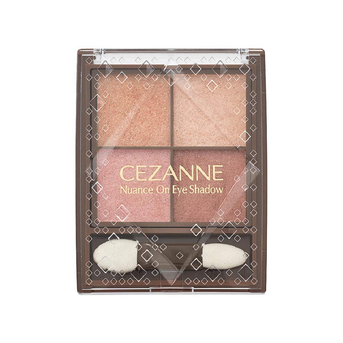 Cezanne Nuance On 4-Color Eyeshadow - 01 Warm Coral Pearl Double Tip 4.0g