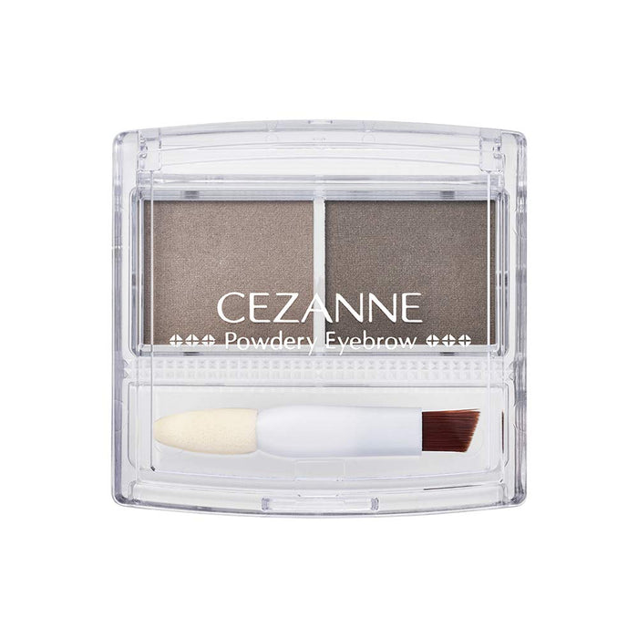 Cezanne Charcoal Gray P3 Powder Eyebrow 2.0g with Soft Blend Brush Tip