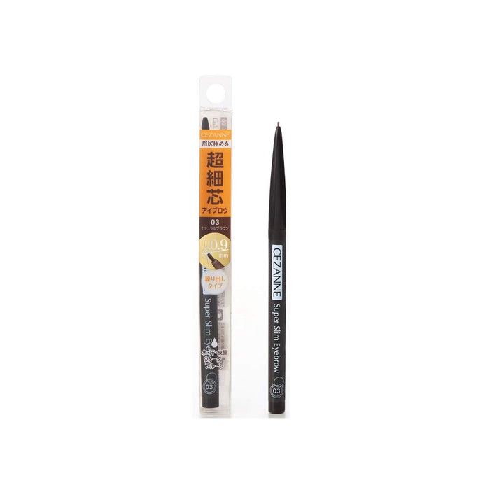 Cezanne 03 Natural Brown Super Fine Core Eyebrow Pencil 0.02G 1 Pack