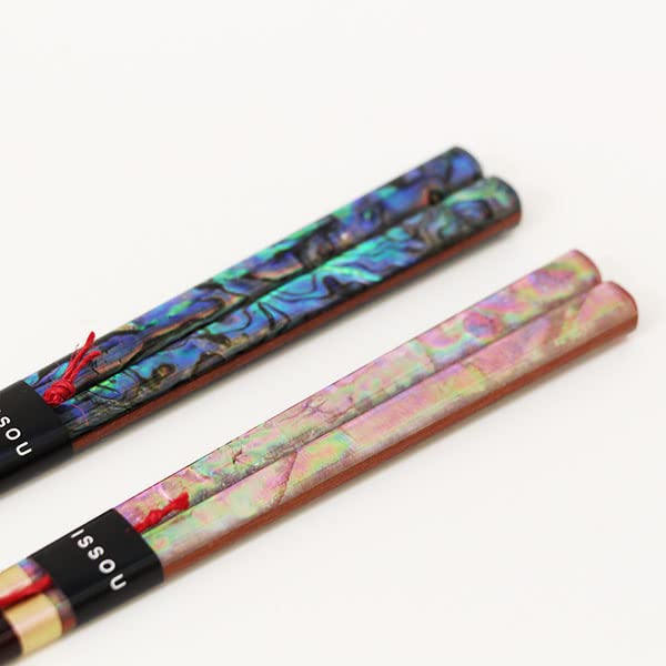 Kobayashi Lacquerware Miyabi Raden Chopsticks - 2 Pairs Wooden Made In Japan