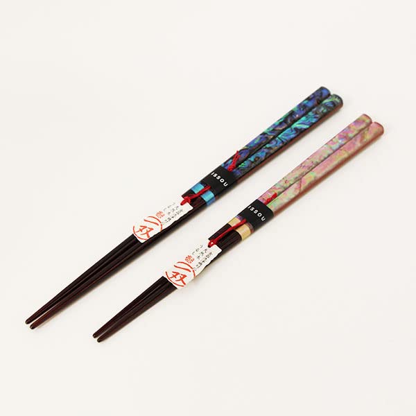 Kobayashi Lacquerware Miyabi Raden Chopsticks - 2 Pairs Wooden Made In Japan